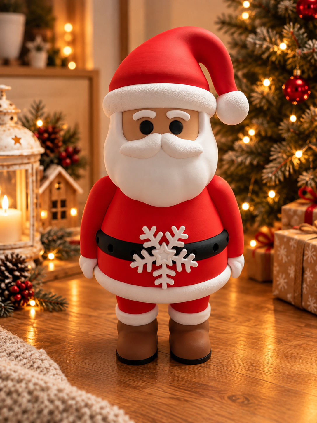 XXL Weihnachtsmann 55 cm | 3D-Druck Weihnachtsdeko