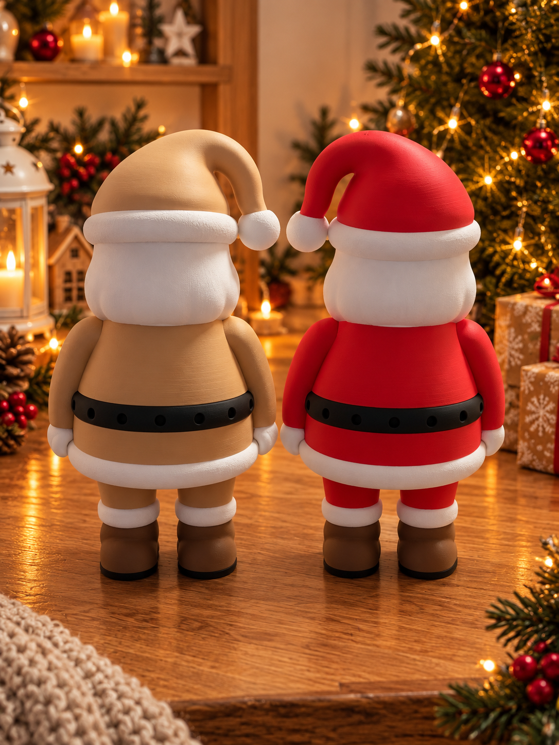 XXL Weihnachtsmann 55 cm | 3D-Druck Weihnachtsdeko