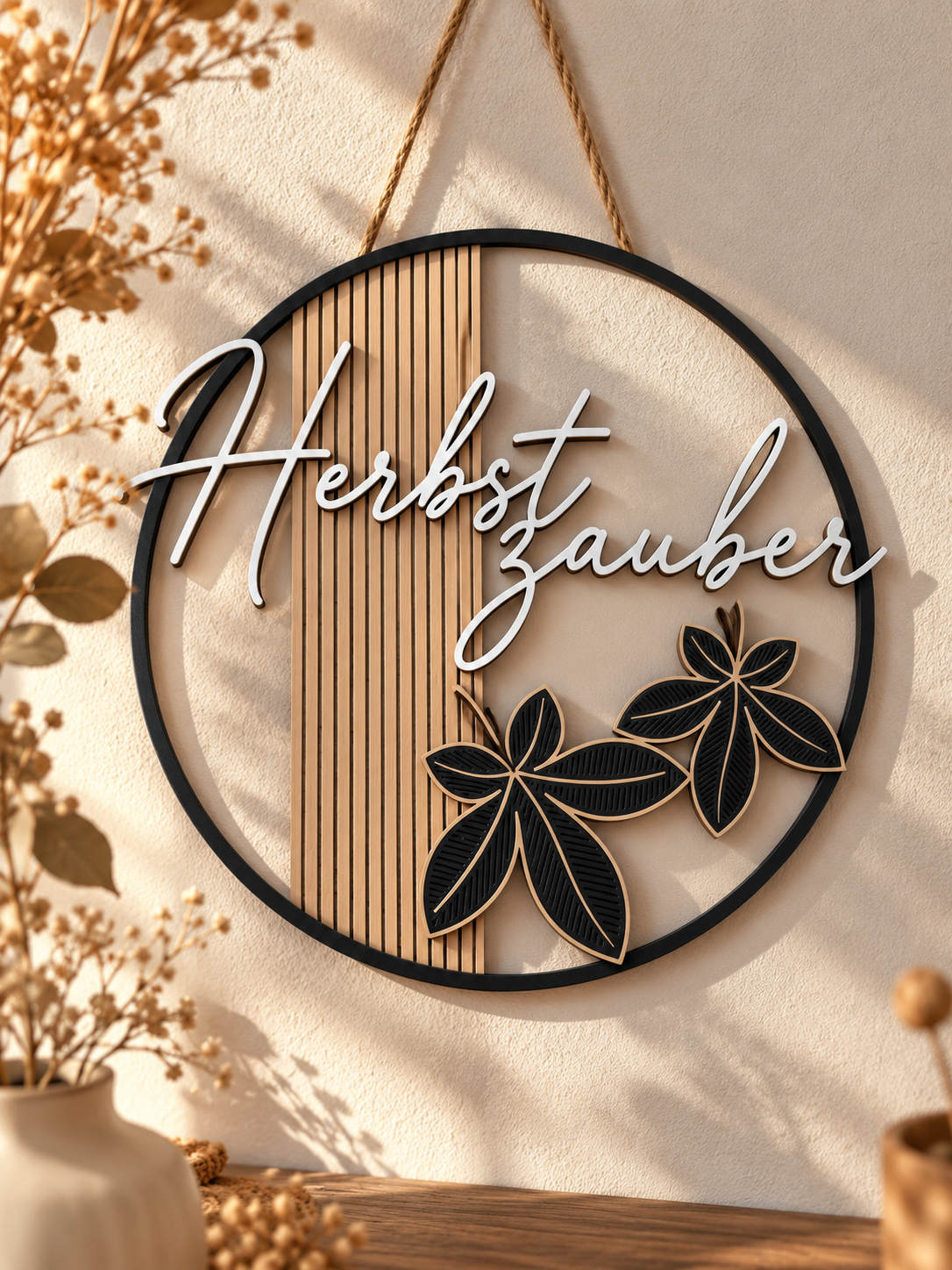 Deko Loop „Herbstzauber“ – Herbstdeko für Tür & Wand | 3D-Druck
