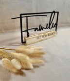 Holzaufsteller Familie Familienaufsteller Dekoration Wohndekoration Geschenk Geburt Einzug Family