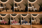 Pipi Lounge Schriftzug 3D Druck Badezimmer Deko WC Dekoration