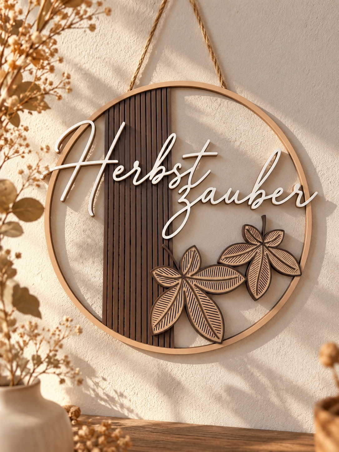 Deko Loop „Herbstzauber“ – Herbstdeko für Tür & Wand | 3D-Druck