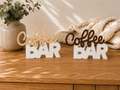 Coffee Bar Schriftzug 3D Druck zweifarbig – moderne Küchen Deko Handmade