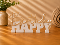 Happy Birthday Schriftzug 3D Druck zweifarbig – moderne Geburtstagsdeko Handmade