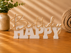 Happy Birthday Schriftzug 3D Druck zweifarbig – moderne Geburtstagsdeko Handmade