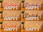 Happy Birthday Schriftzug 3D Druck zweifarbig – moderne Geburtstagsdeko Handmade